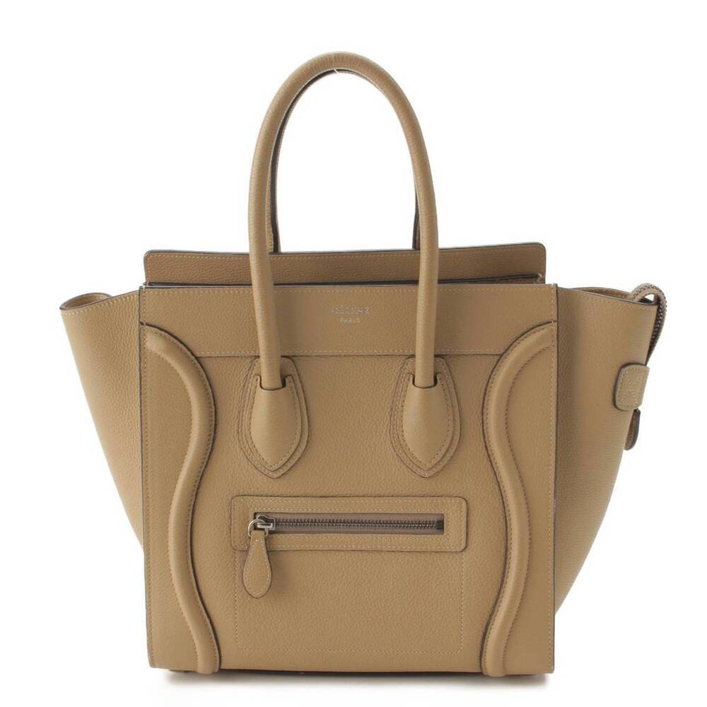 Celine Luggage Shopper Drummed Calf Handbag Dune